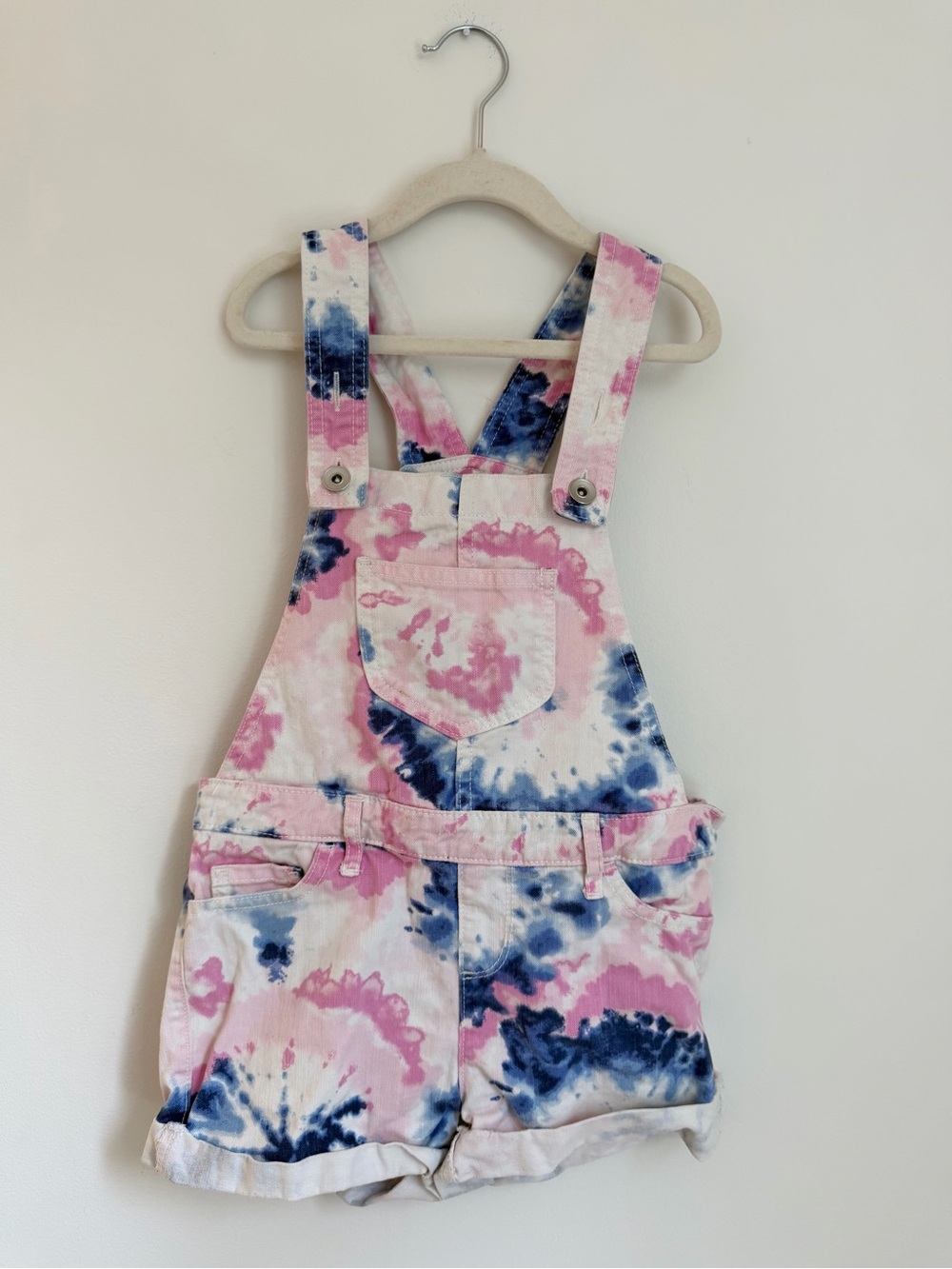 The Children’s Place Tie-Dye Short Overalls (Size 8)